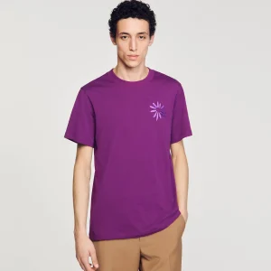 Camisetas & Polos<Sandro Paris Camiseta De Algodon Con Flor