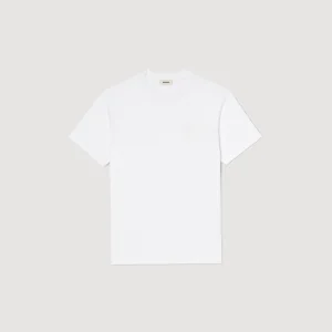 Camisetas & Polos<Sandro Paris Camiseta De Algodon Con Flor