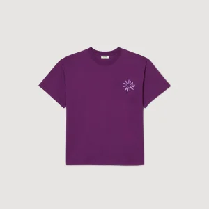 Camisetas & Polos<Sandro Paris Camiseta De Algodon Con Flor