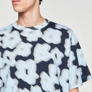Camisetas & Polos<Sandro Paris Camiseta De Algodon Con Flores