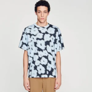 Camisetas & Polos<Sandro Paris Camiseta De Algodon Con Flores