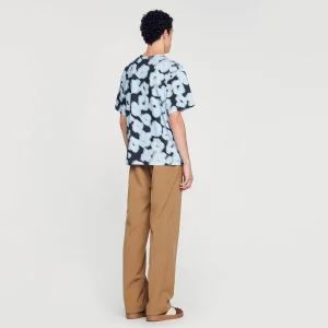 Camisetas & Polos<Sandro Paris Camiseta De Algodon Con Flores