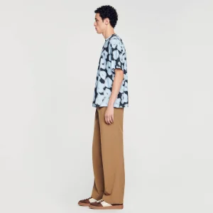 Camisetas & Polos<Sandro Paris Camiseta De Algodon Con Flores