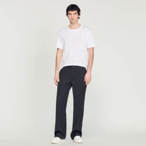 Camisetas & Polos<Sandro Paris Camiseta De Lino Certificado
