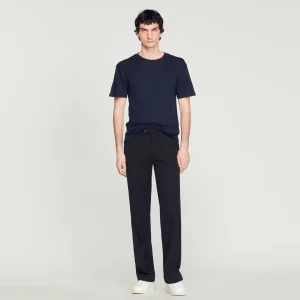 Camisetas & Polos<Sandro Paris Camiseta De Lino Certificado