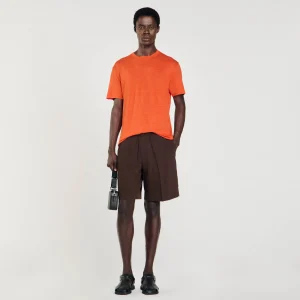 Camisetas & Polos<Sandro Paris Camiseta De Lino Certificado
