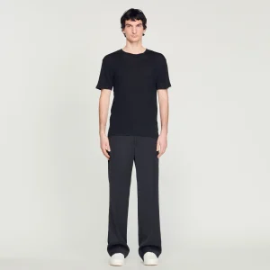 Camisetas & Polos<Sandro Paris Camiseta De Lino Certificado