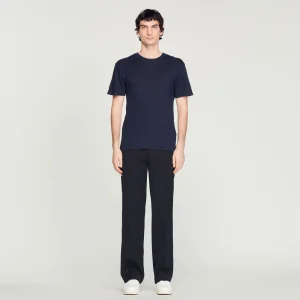 Camisetas & Polos<Sandro Paris Camiseta De Lino Certificado