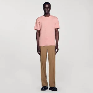 Camisetas & Polos<Sandro Paris Camiseta De Lino Certificado