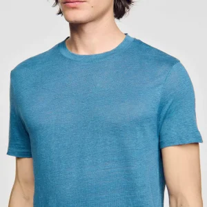 Camisetas & Polos<Sandro Paris Camiseta De Lino Certificado