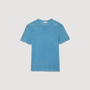 Camisetas & Polos<Sandro Paris Camiseta De Lino Certificado