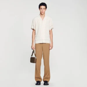Camisas<Sandro Paris Camiseta De Manga Corta Square Cross