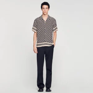 Camisas<Sandro Paris Camiseta De Manga Corta Square Cross