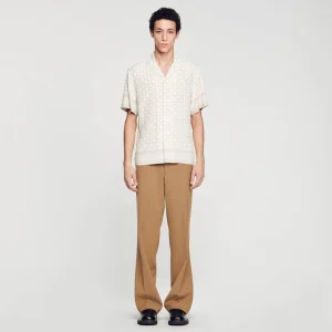 Camisas<Sandro Paris Camiseta De Manga Corta Square Cross