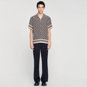 Camisas<Sandro Paris Camiseta De Manga Corta Square Cross