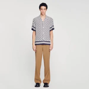 Camisas<Sandro Paris Camiseta De Manga Corta Square Cross