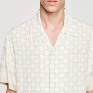 Camisas<Sandro Paris Camiseta De Manga Corta Square Cross