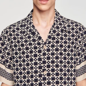 Camisas<Sandro Paris Camiseta De Manga Corta Square Cross