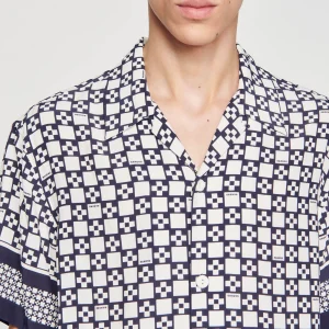 Camisas<Sandro Paris Camiseta De Manga Corta Square Cross