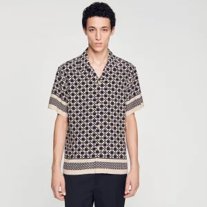 Camisas<Sandro Paris Camiseta De Manga Corta Square Cross