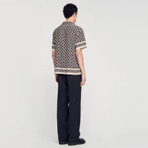 Camisas<Sandro Paris Camiseta De Manga Corta Square Cross