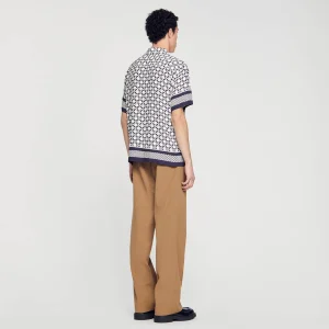 Camisas<Sandro Paris Camiseta De Manga Corta Square Cross