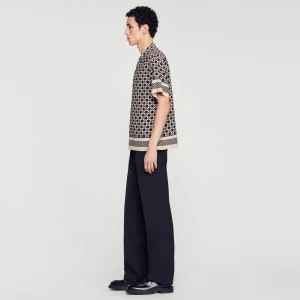Camisas<Sandro Paris Camiseta De Manga Corta Square Cross