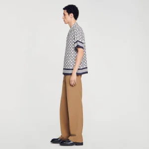 Camisas<Sandro Paris Camiseta De Manga Corta Square Cross