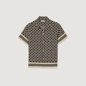 Camisas<Sandro Paris Camiseta De Manga Corta Square Cross