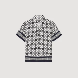 Camisas<Sandro Paris Camiseta De Manga Corta Square Cross
