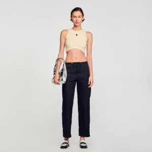 Camisetas<Sandro Paris Camiseta Sin Mangas Corta