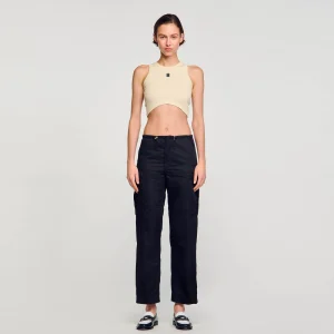 Camisetas<Sandro Paris Camiseta Sin Mangas Corta