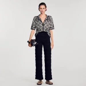 Conjuntos<Sandro Paris Cardigan Con Jacquard De Flores