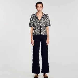 Conjuntos<Sandro Paris Cardigan Con Jacquard De Flores