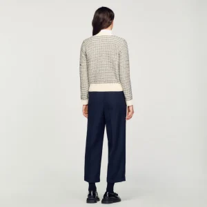 Jerseys & Cárdigans<Sandro Paris Cardigan De Punto De Rayas