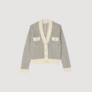 Jerseys & Cárdigans<Sandro Paris Cardigan De Punto De Rayas