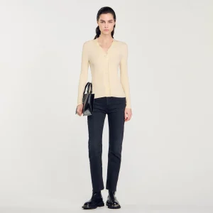 Jerseys & Cárdigans<Sandro Paris Cardigan De Viscosa Certificada