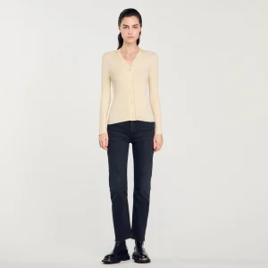Jerseys & Cárdigans<Sandro Paris Cardigan De Viscosa Certificada