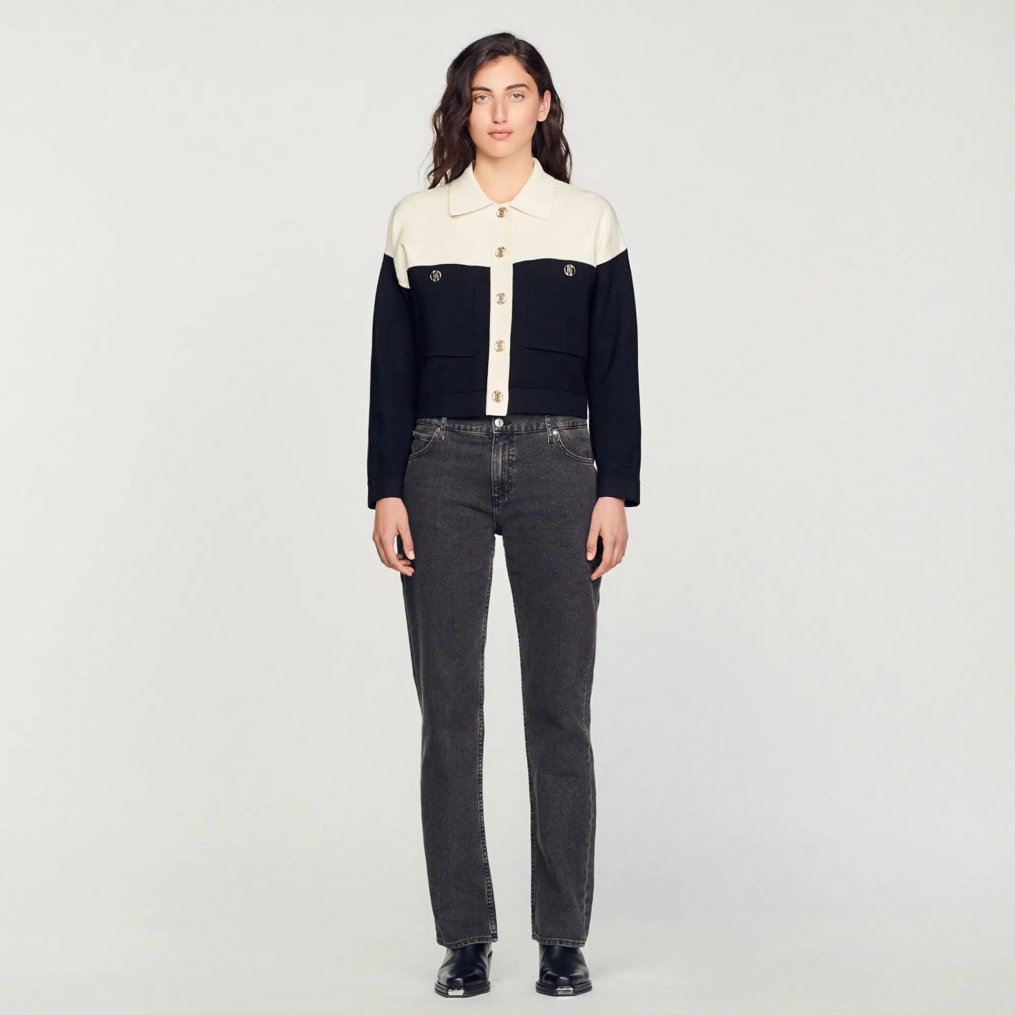 cardigan_de_viscosa_certificada_1.webp Jerseys & Cárdigans<Sandro Paris Cardigan De Viscosa Certificada