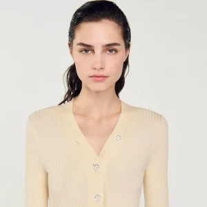 Jerseys & Cárdigans<Sandro Paris Cardigan De Viscosa Certificada