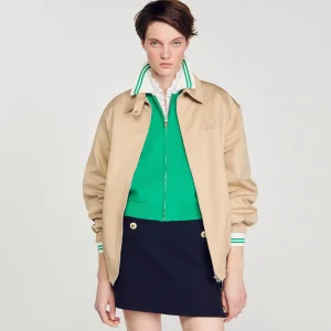 Jerseys & Cárdigans<Sandro Paris Cardigan Estilo Beisbol Con Cremallera