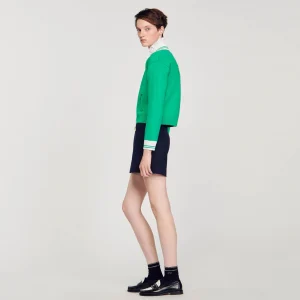 Jerseys & Cárdigans<Sandro Paris Cardigan Estilo Beisbol Con Cremallera