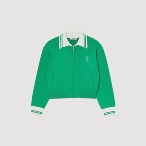 Jerseys & Cárdigans<Sandro Paris Cardigan Estilo Beisbol Con Cremallera