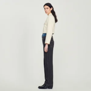 Trajes<Sandro Paris Chaqueta Corta De Tweed Abotonada