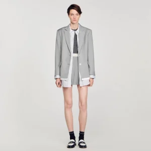 Trajes<Sandro Paris Chaqueta De Traje Con Acabados Satinados