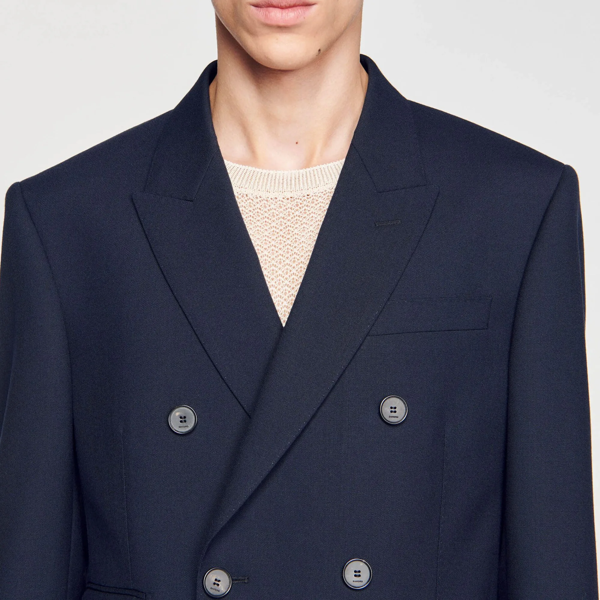 chaqueta_de_traje_cruzada_2-1.webp Trajes & Smokings<Sandro Paris Chaqueta De Traje Cruzada