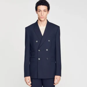 Trajes & Smokings<Sandro Paris Chaqueta De Traje Cruzada