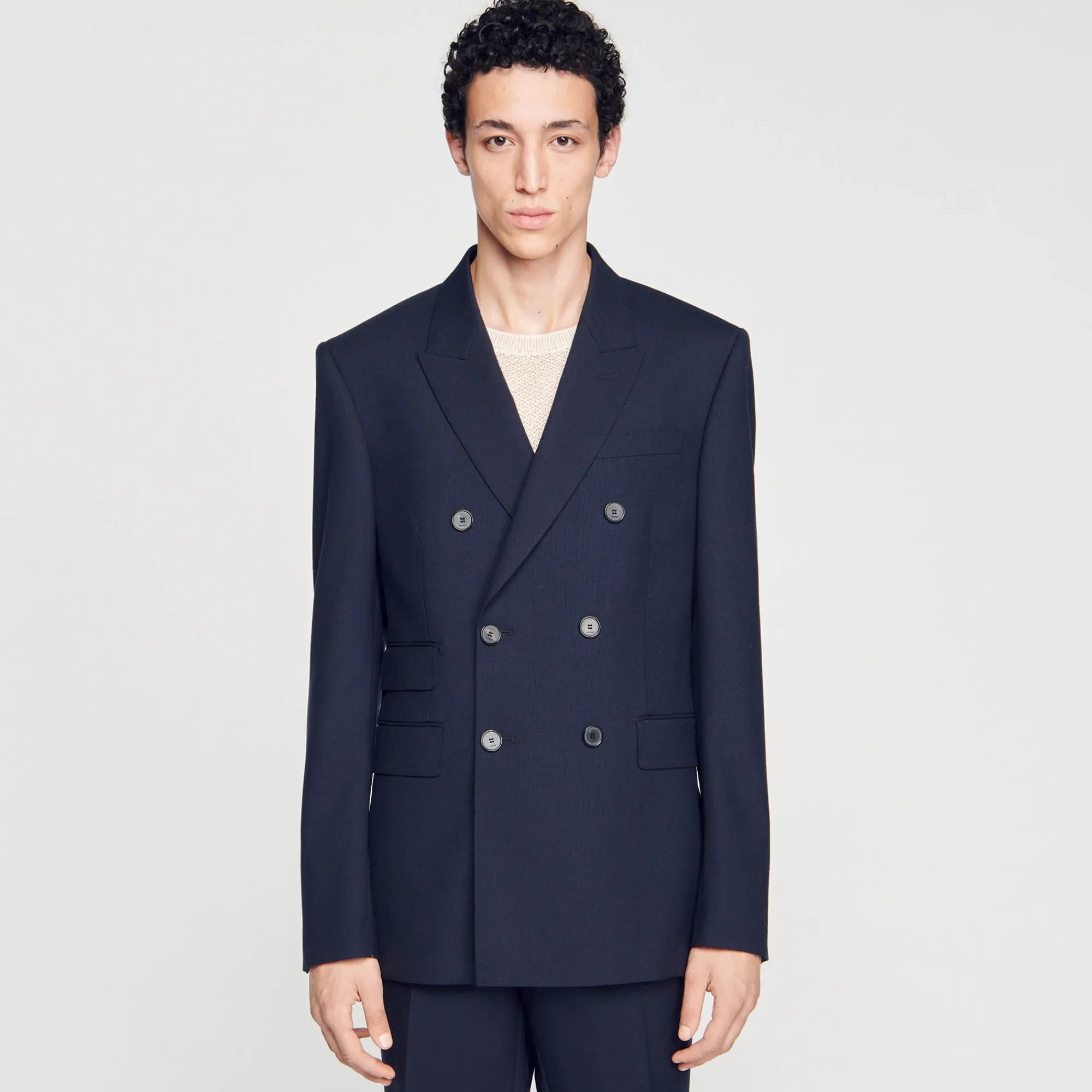 chaqueta_de_traje_cruzada_3-1.webp Trajes & Smokings<Sandro Paris Chaqueta De Traje Cruzada