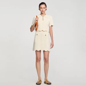 Faldas & Shorts<Sandro Paris Falda Corta De Punto