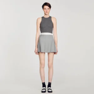 Trajes<Sandro Paris Falda Corta Plisada
